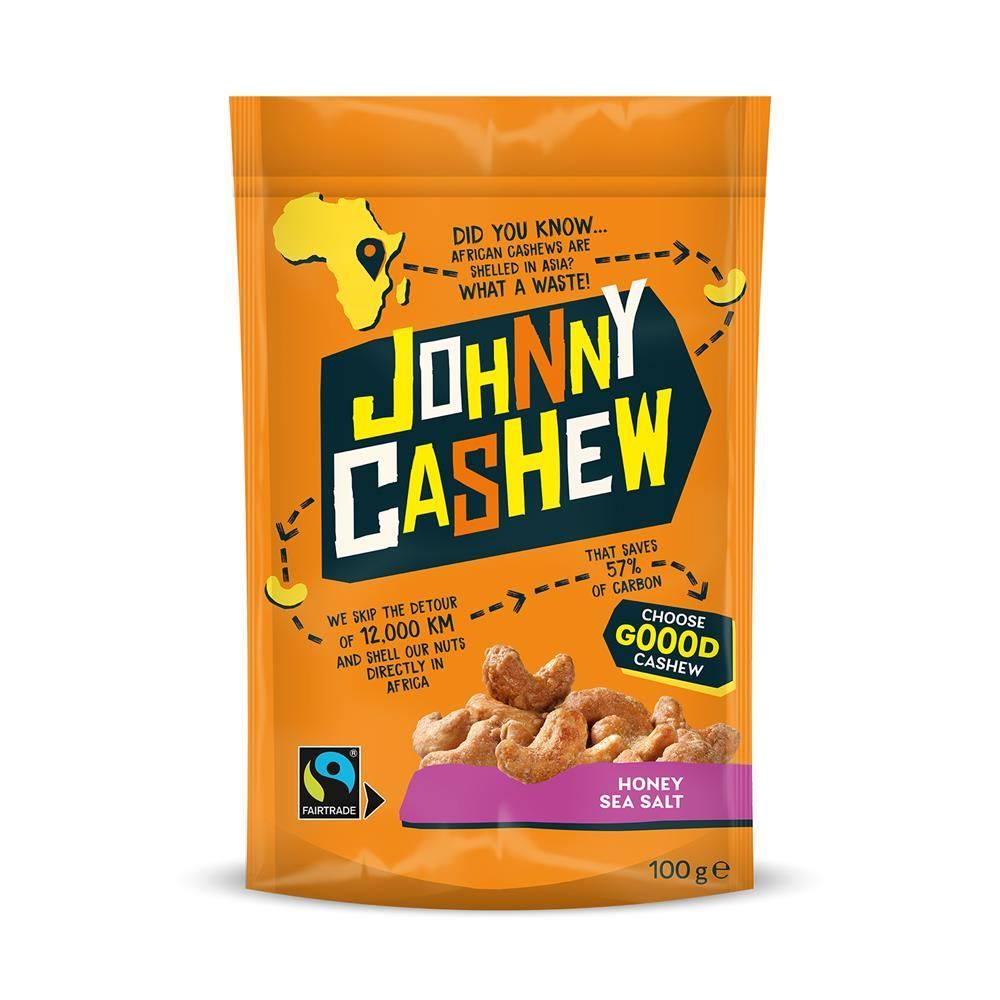 Johnny Cashew Honey & Sea Salt 100g - 8 Pack