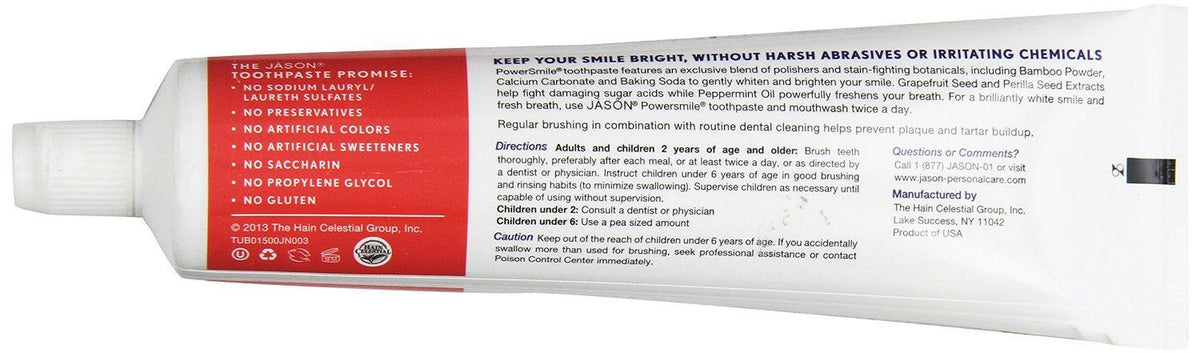 Jason Natural Cosmetics Powersmile Antiplaque & Whitening Toothpaste - 170g - image 2