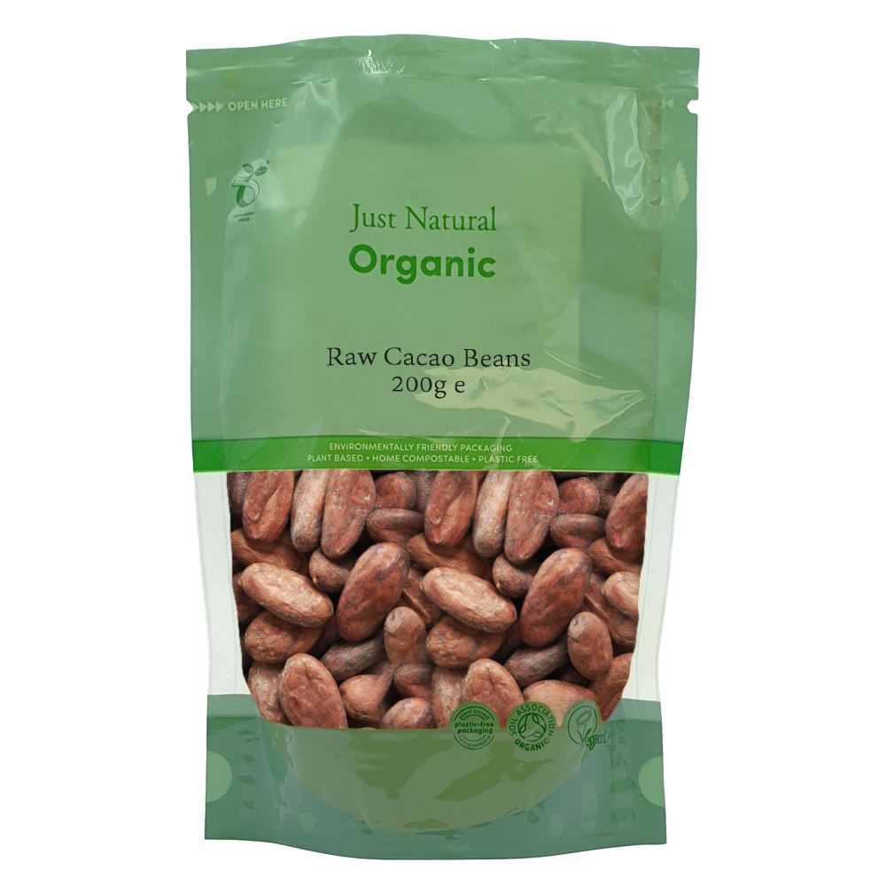 Just Natural Organic Organic Cacao Beans Raw 200g