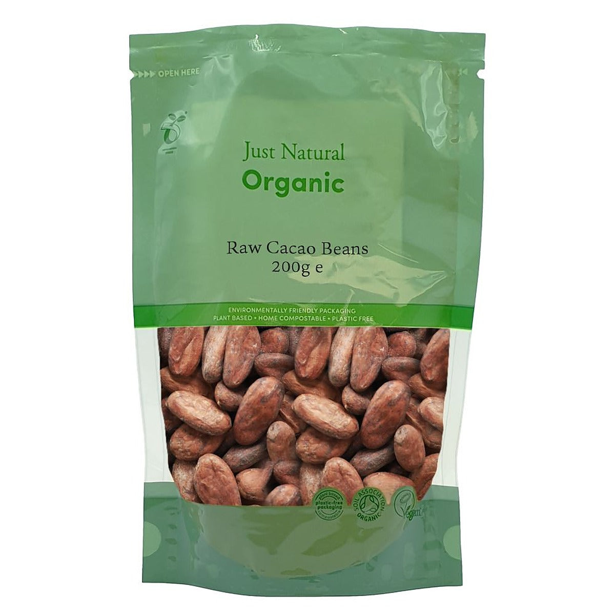 Just Natural Organic Organic Cacao Beans Raw 200g
