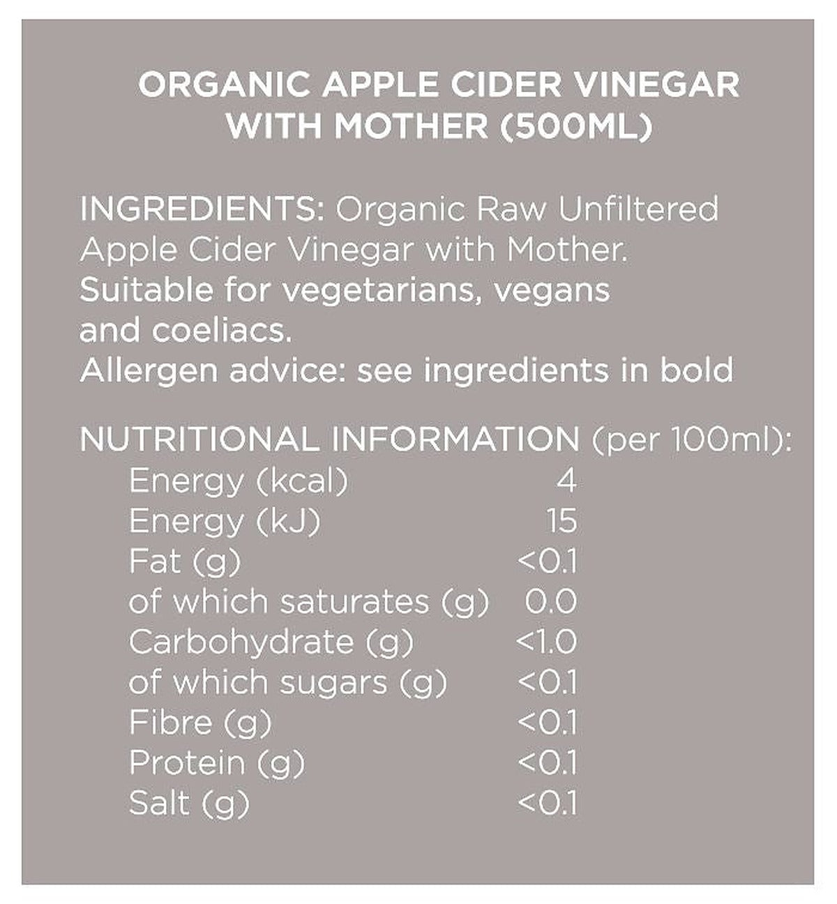 Rayner's Organic Apple Cider Vinegar With Mother - 500ml - image 2