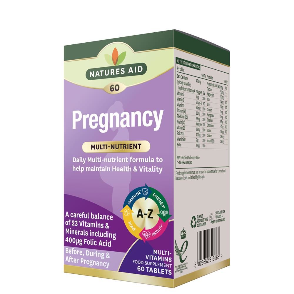 Natures Aid Pregnancy Multi-Vits & Mins 60 Tablets
