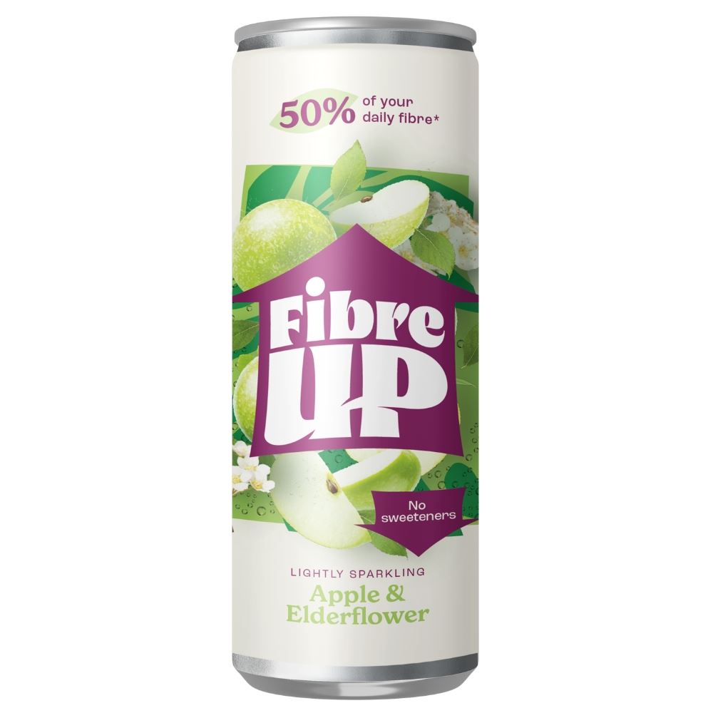 Fibre UP Apple & Elderflower Prebiotic Fibre Soft Drink 250ml - 12 Pack
