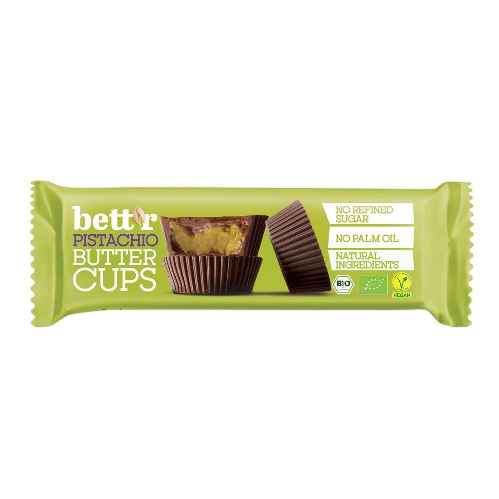 Bettr Organic Vegan Nut Butter Cups with Pistachio Cream 39g - 12 Pack