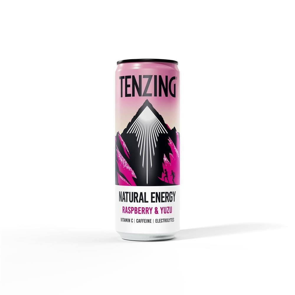 Tenzing Raspberry & Yuzu Natural Energy Drink 250ml - 12 Pack