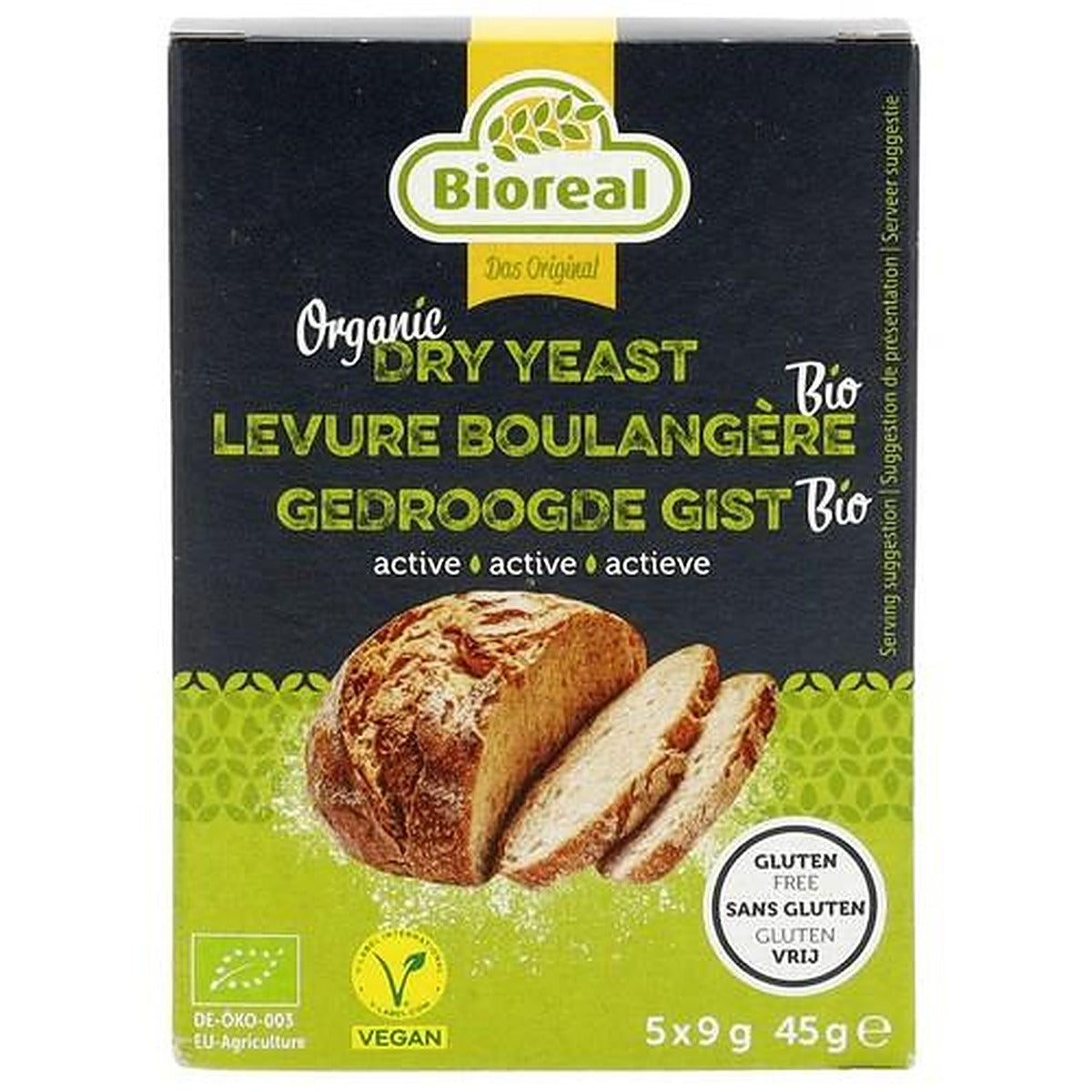 Bioreal Organic Active Dry Instant Yeast 5x9g - 45g - image 2