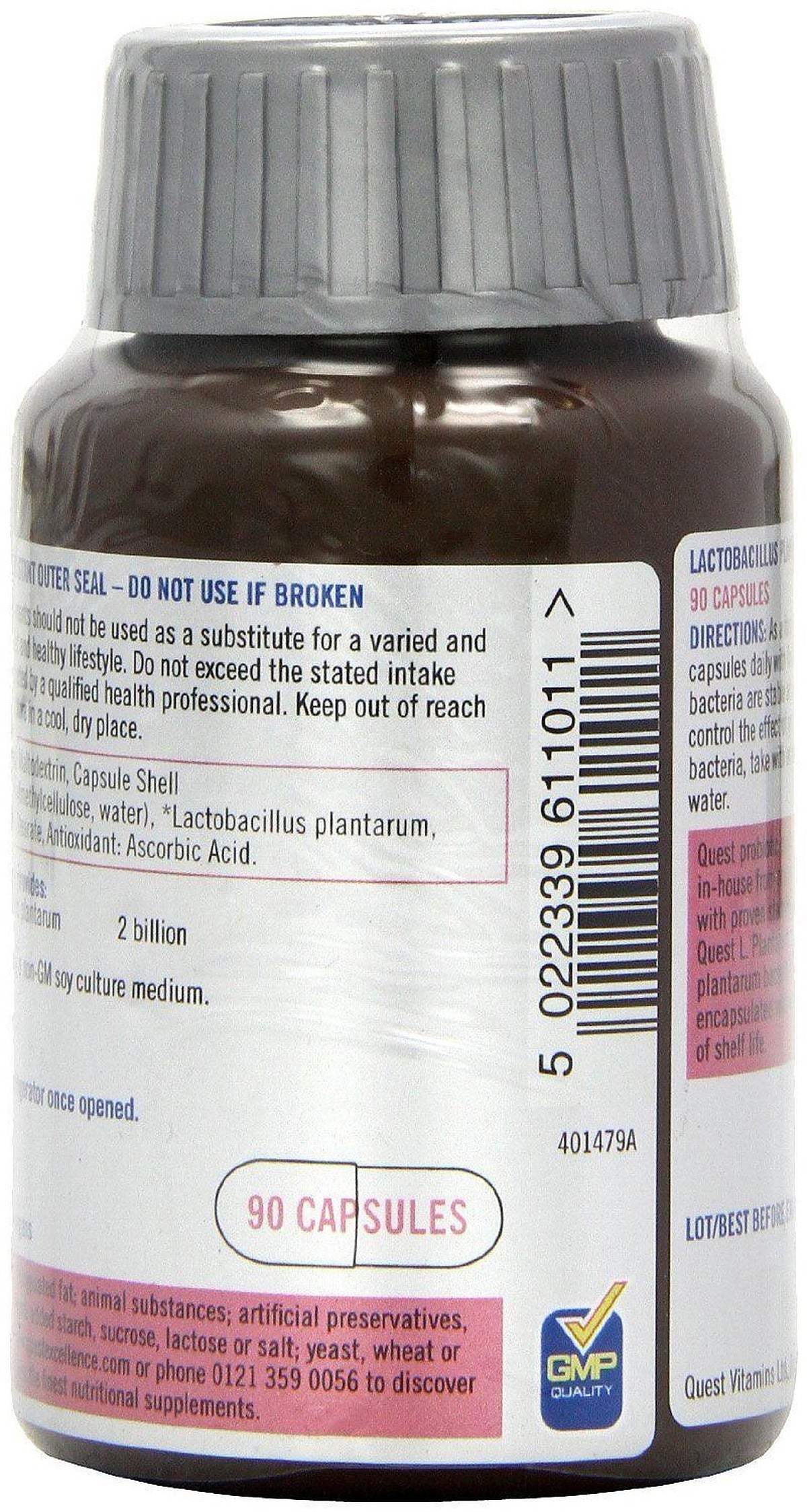 Quest L Plantarum - Probiotic Bacteria - 90 Vegicaps - image 5