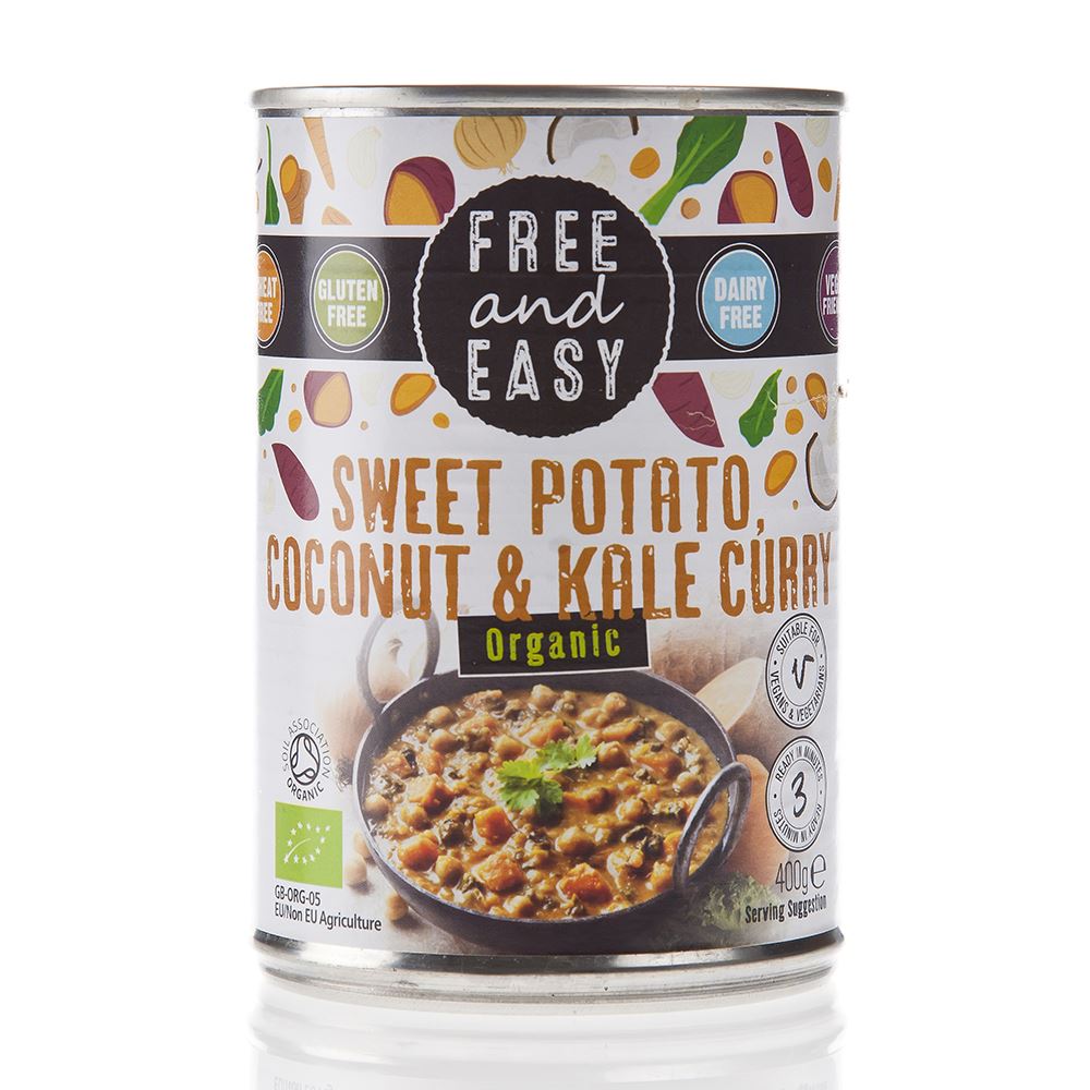 Free & Easy Organic Sweet Potato Kale & Coconut Curry 400g