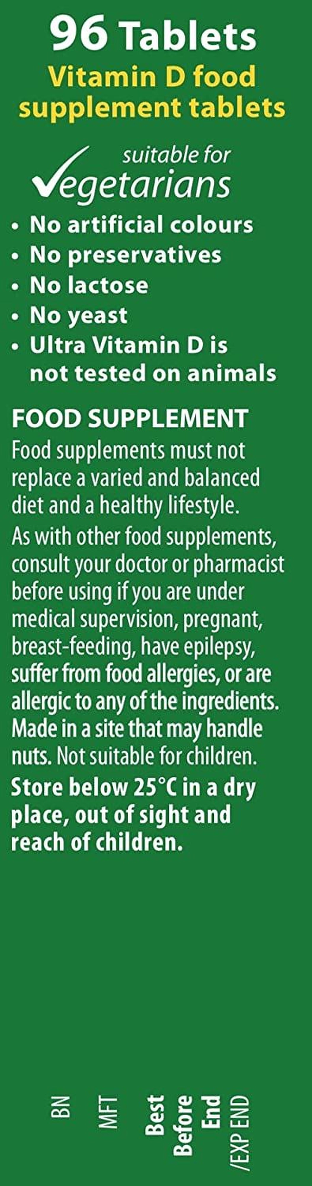 Vitabiotics Ultra Vitamin D 2000 IU Extra Strength - 96 Tablets - image 2