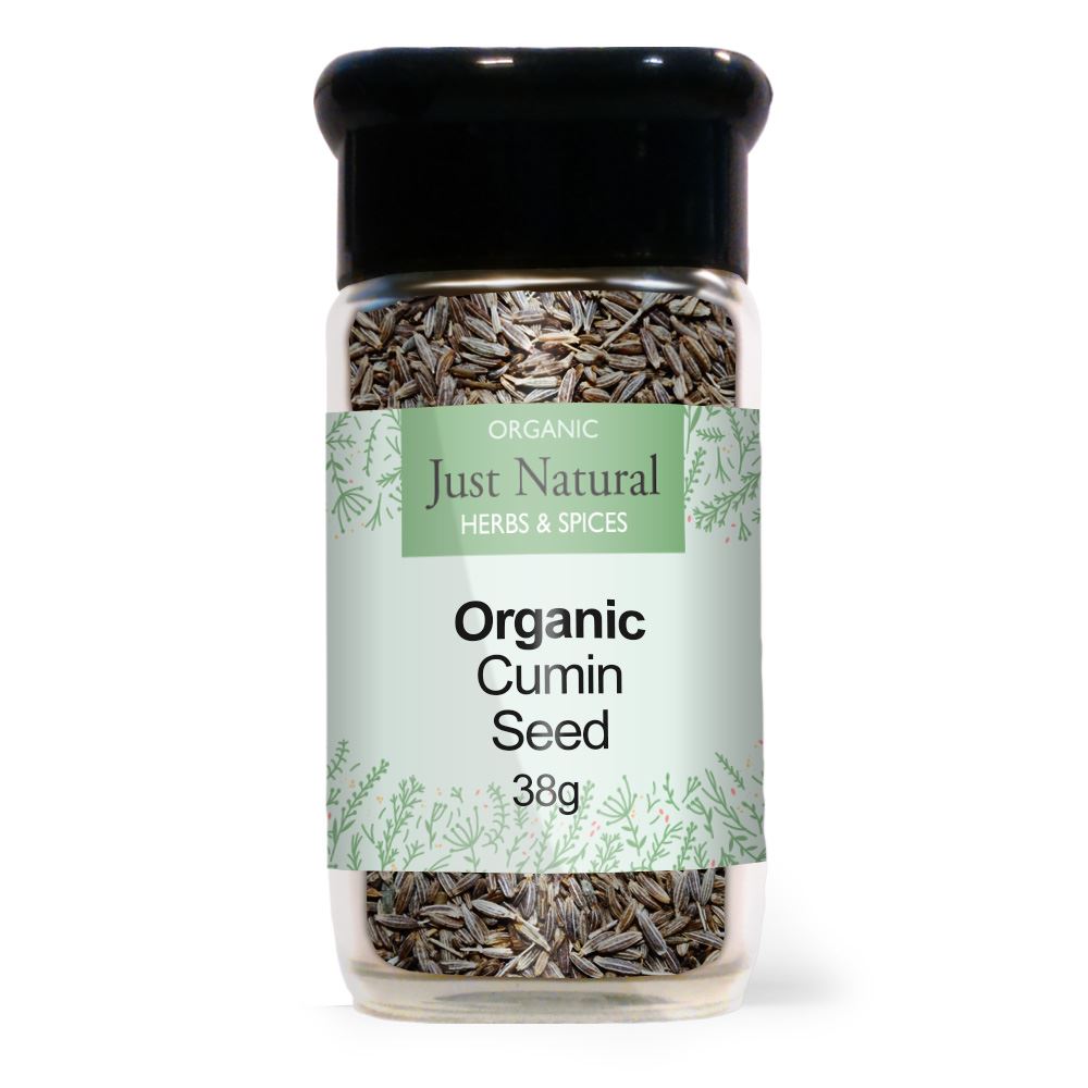 Just Natural Herbs Organic Cumin Seed (Glass Jar) 50g