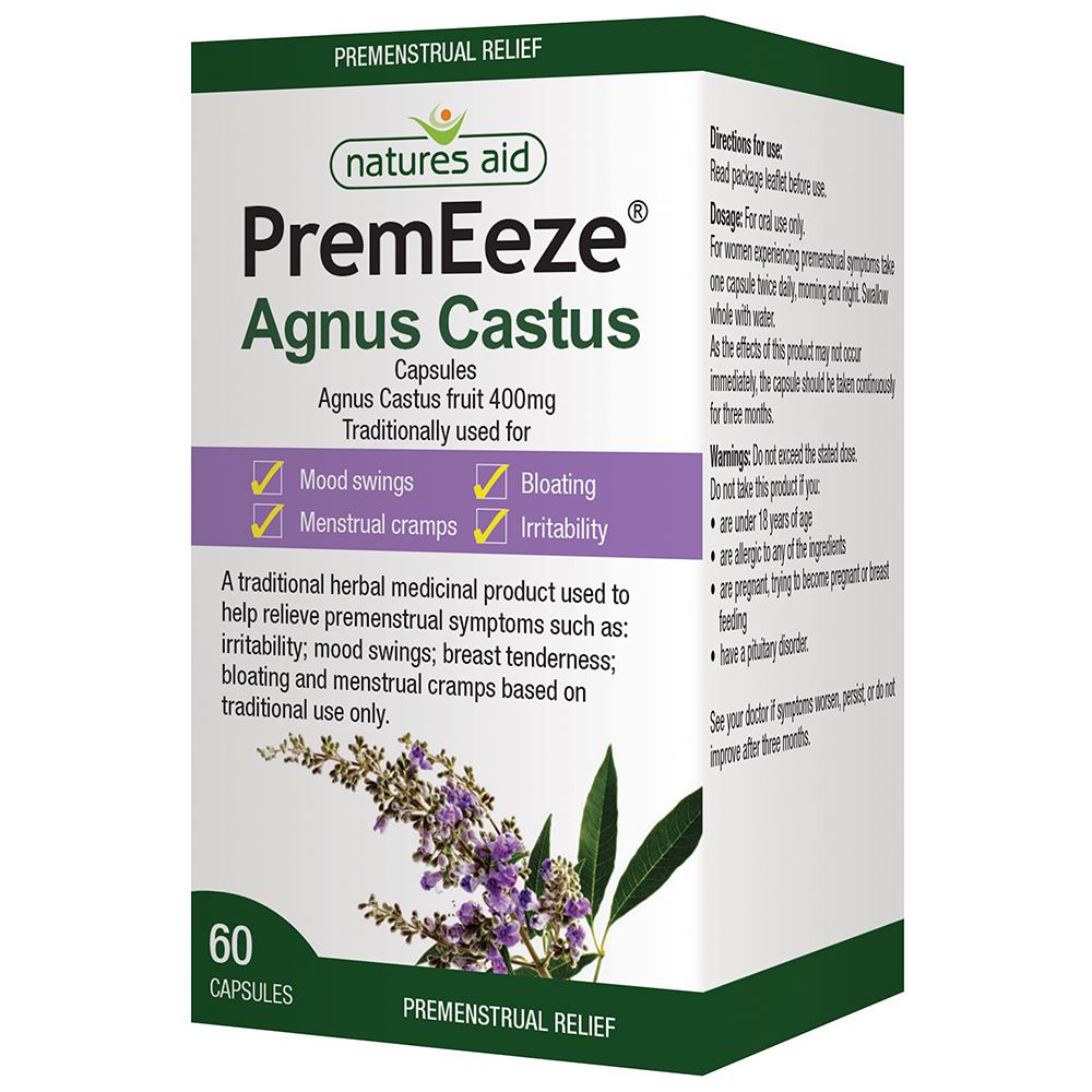 Natures Aid PremEeze Agnus Castus 60 Capsules