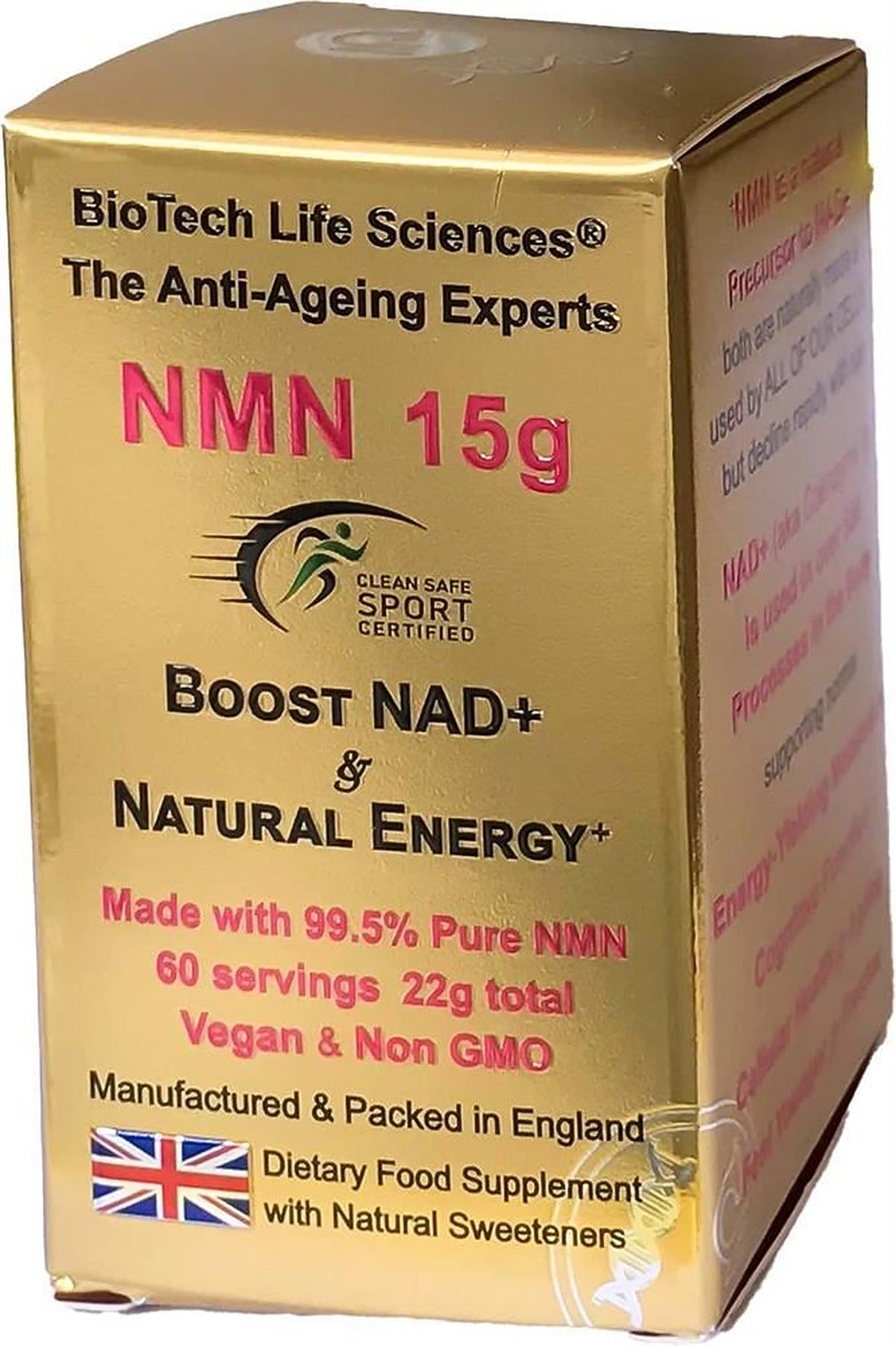 NMN 15 grams Anti-Ageing Boosts Energy & NAD+ Natural Citrus