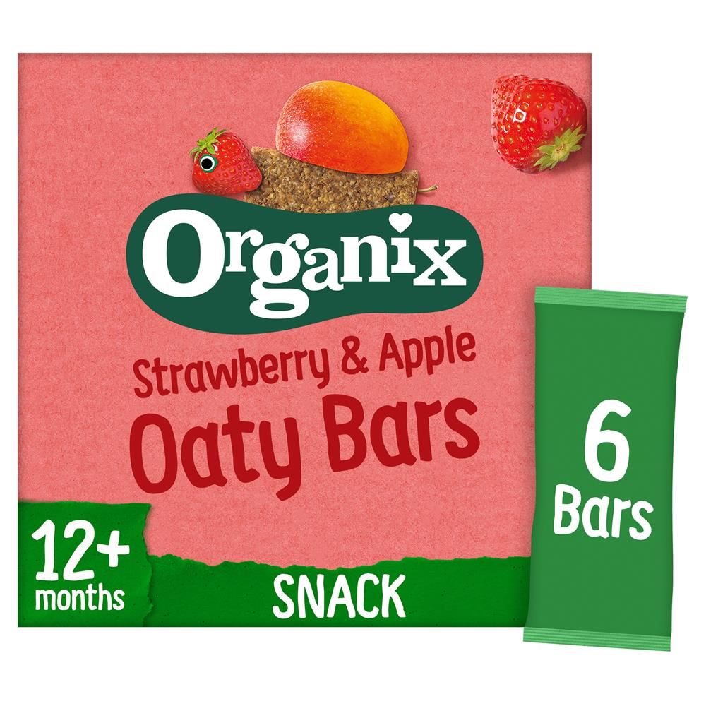 Organix Strawberry& Apple Organic Soft Oat Snack Bars 6x23g
