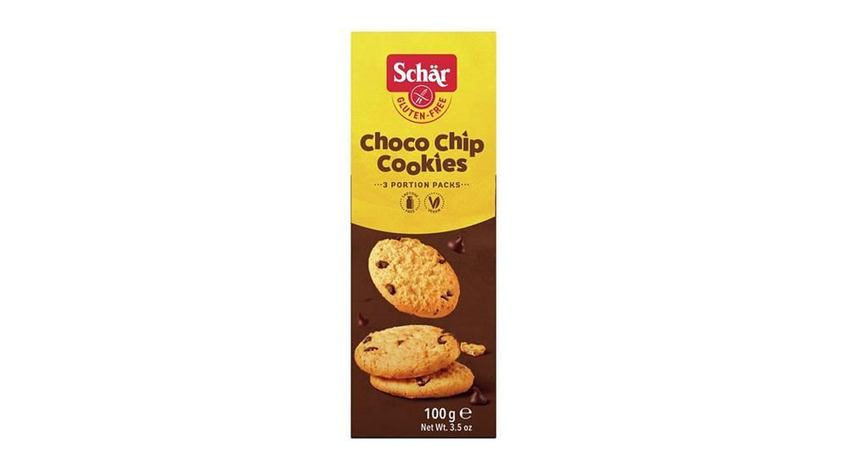 Schar Gluten Free Choco Chip Cookies 100g - 6 Pack