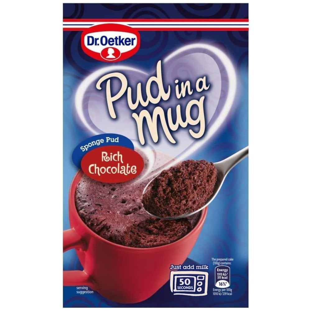 Dr. Oetker Rich Chocolate Pud In A Mug Cake Mix 70g - Pack of 15