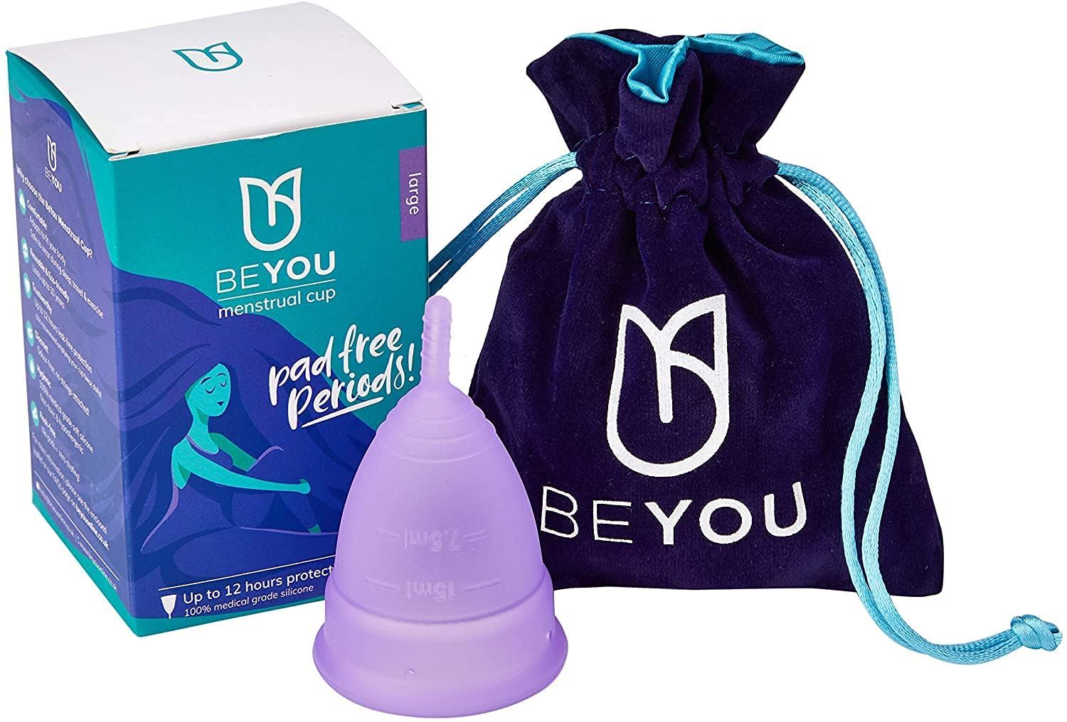 BeYou Monthly Patches, Menstrucal Cups, Foam & Anti-Chafing Cream - All Sizes