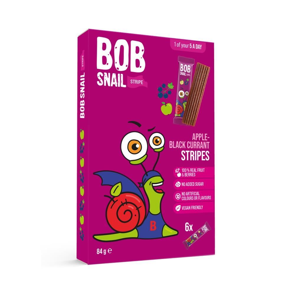 Bob Snail Fruit stripes Apple-black currant TM BOB SNAIL 84g - 7 Pack