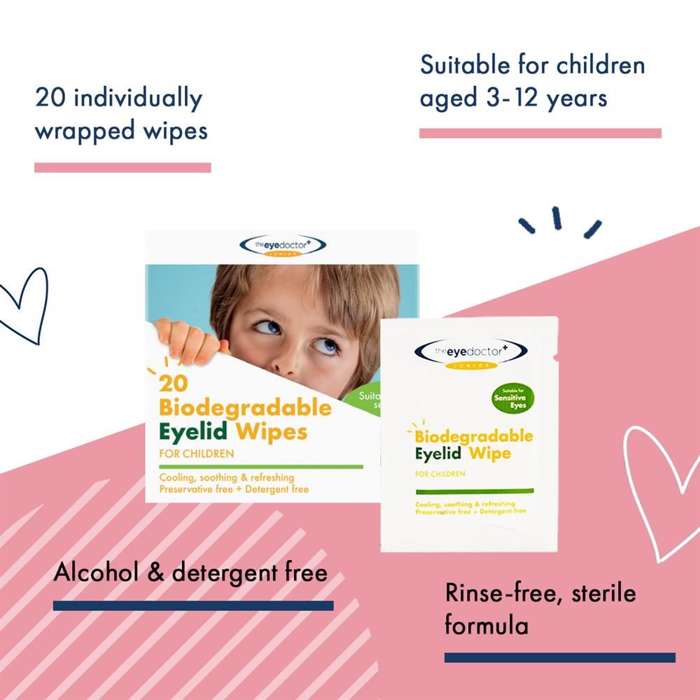 The Eye Doctor Biodegradable Eyelid wipes 20