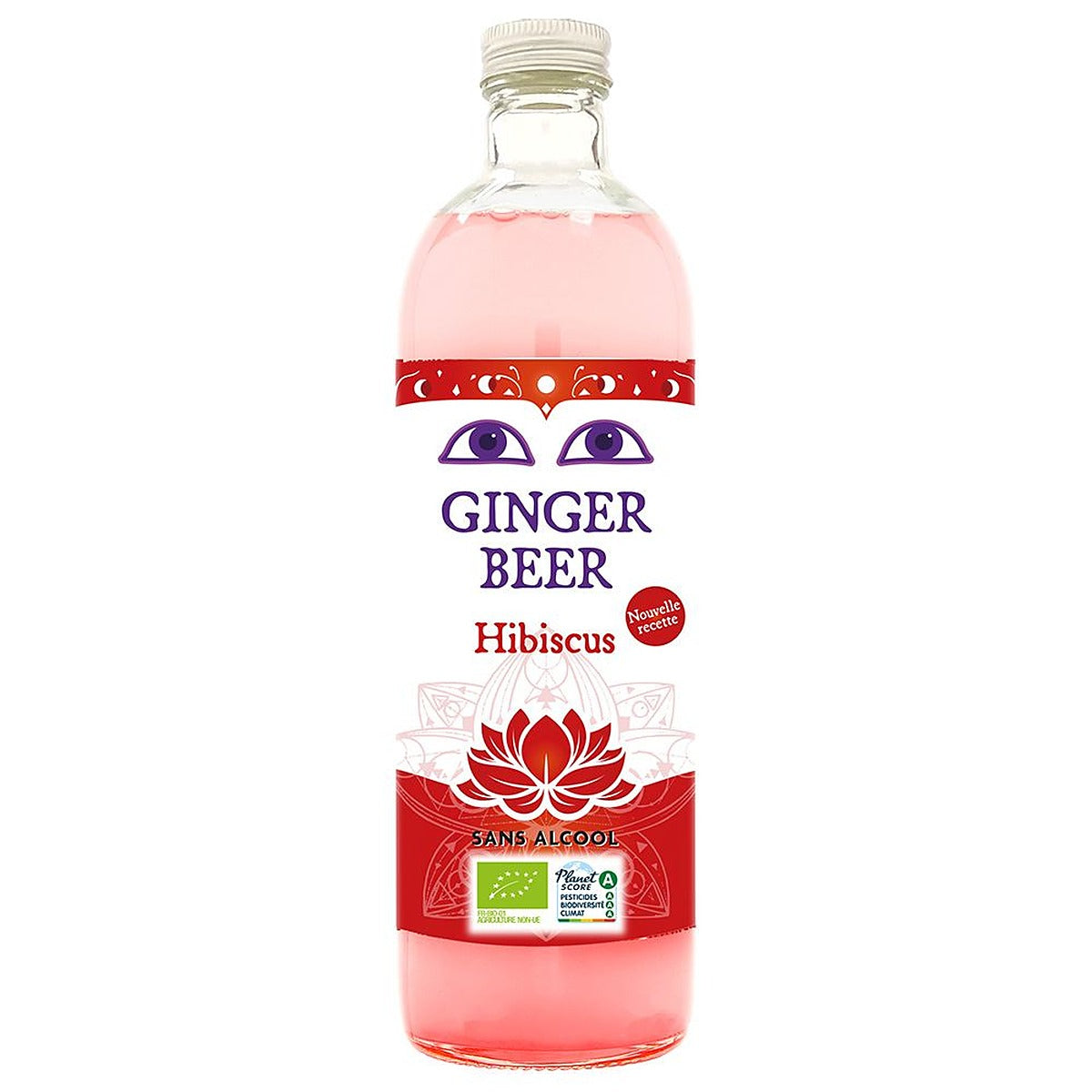 Karma Kombucha Non Alcoholic Fermented Ginger Beer with Hibiscus 750ml