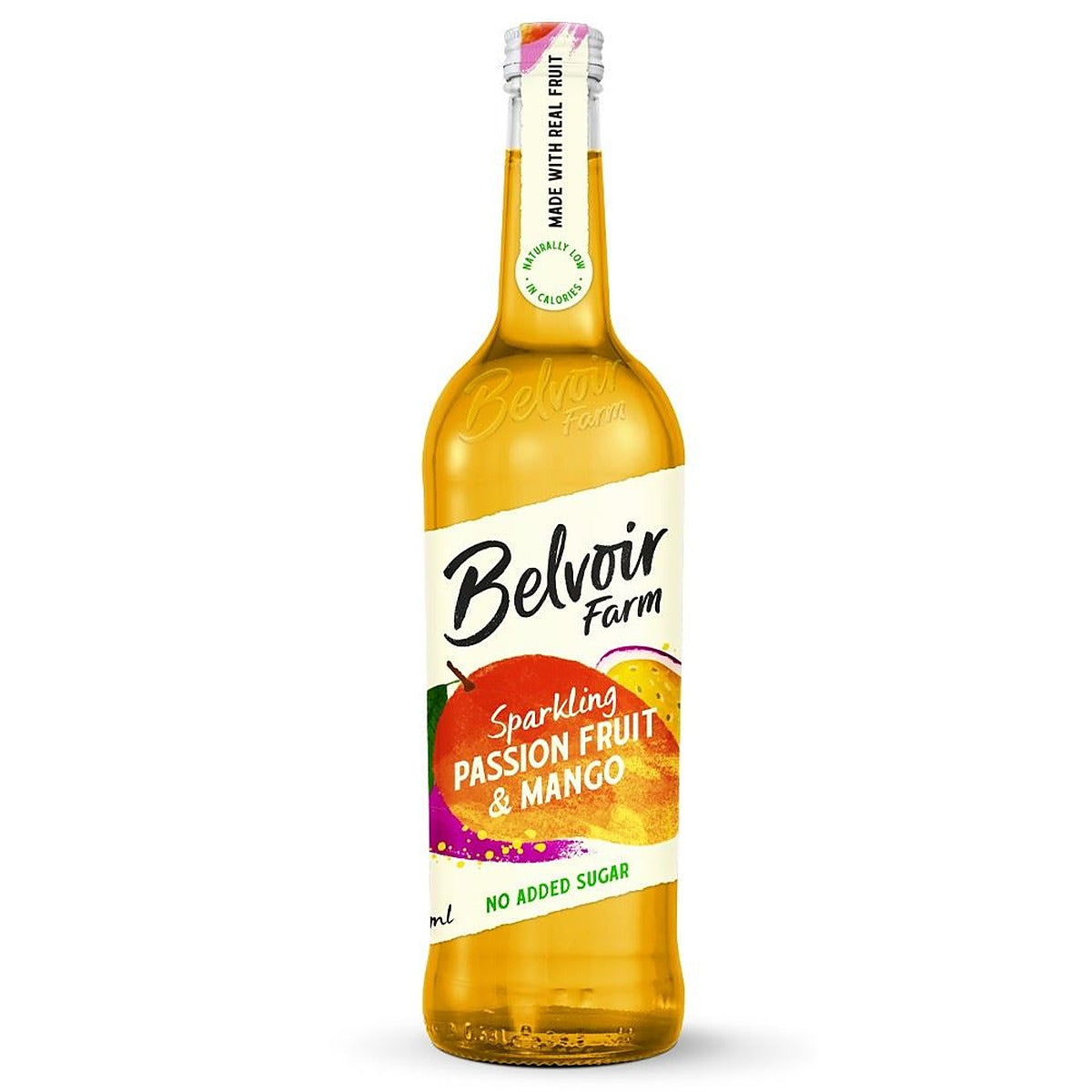 Belvoir Farm Sparkling No Added Sugar Passion Fruit & Mango 750ml - 6 Pack