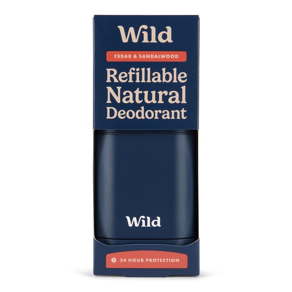 Wild Men's Navy Case and Cedar & Sandalwood Deo 40g
