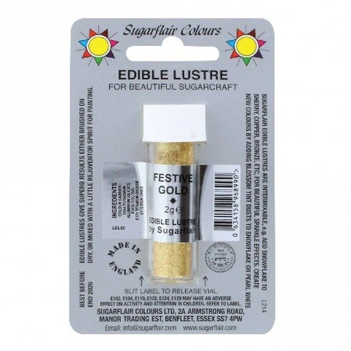 Sugarflair Edible Lustre - 2g All Shades - image 12
