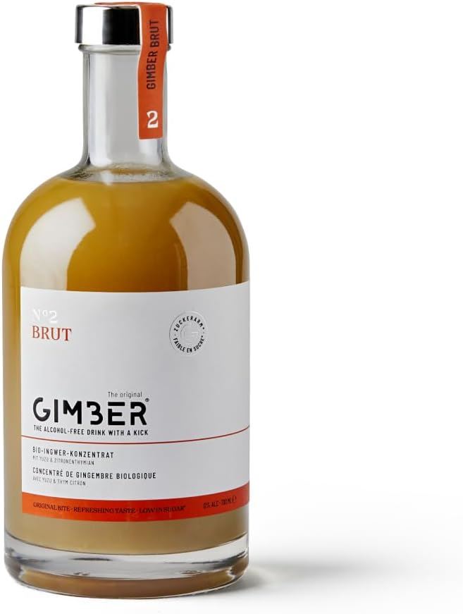 Gimber Organic No2 Brut Ginger Alcohol Free Less Sugar Drink - 700 ml