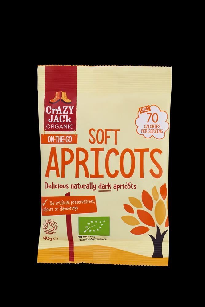 Crazy Jack Organic Ready to Eat Soft Apricots 40g - 18 Pack