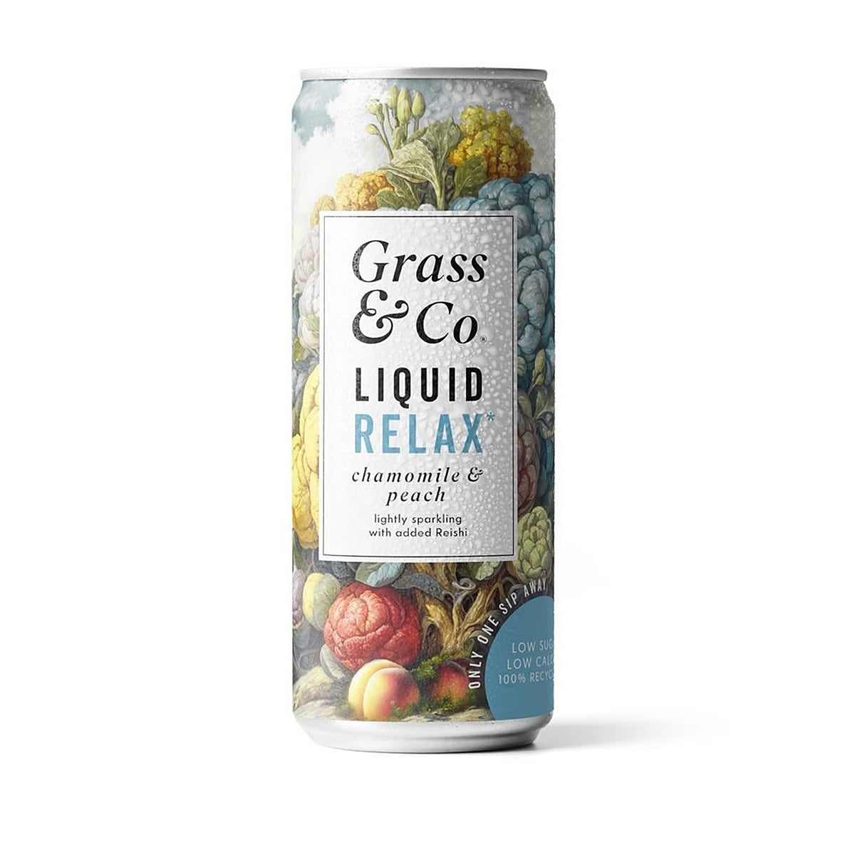 Grass and Co Liquid RELAX Peach Chamomile & Reishi Nootropic Drink 250ml