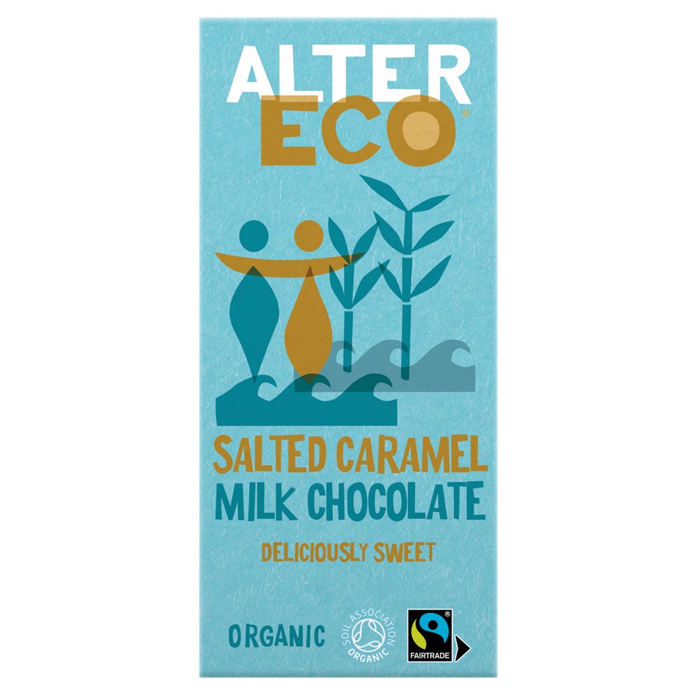 AlterEco Organic Milk Chocolate Salted Caramel 100g