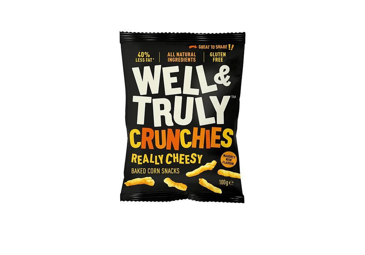 Well and Truly Well & Truly Crunchies Really Cheesy Snack 100g - 14 Pack