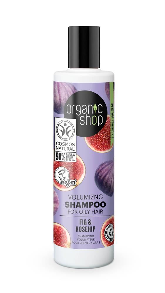 Organic Shop OS Volumizing Shampoo for Oily Hair Fig & Rosehip 280ml