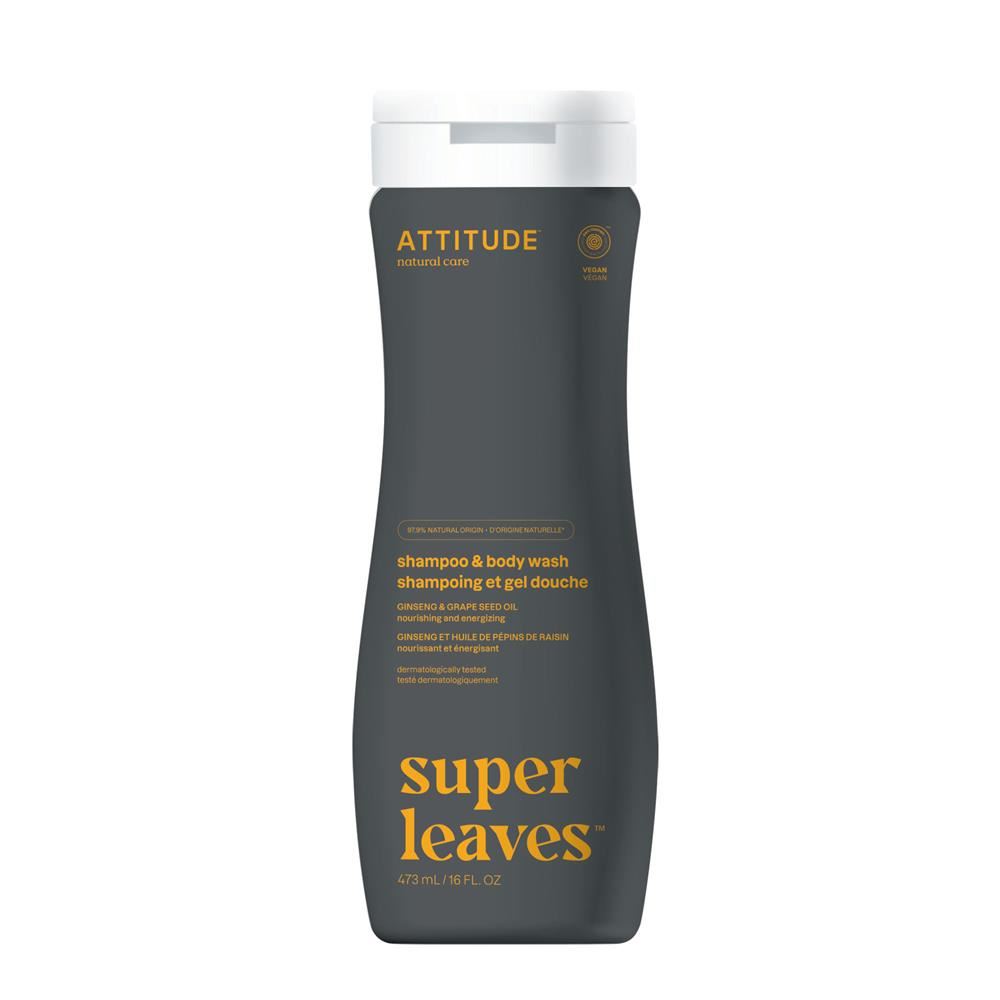 Attitude Super leaves Shampoo & Body Wash 2-in-1 - Sports MEN 473ml