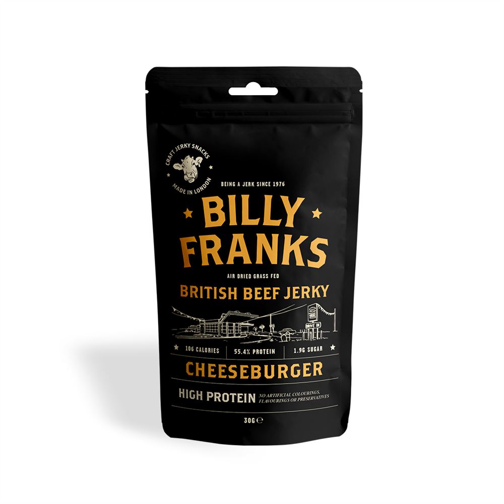 Billy Franks Gluten Free Cheeseburger Beef Jerky 30g