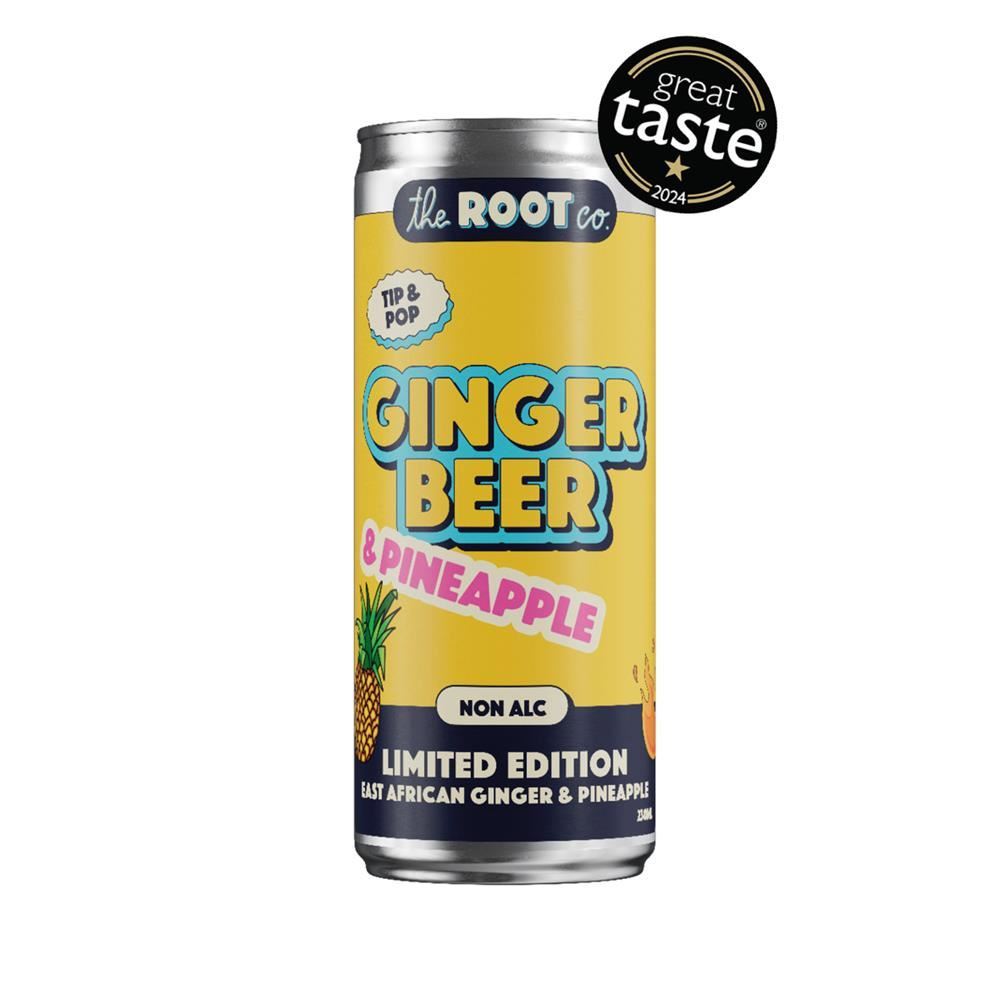 Root Co Pineapple-Flavoured Ginger Beer from East African Ginger 230ml - 6 Pack