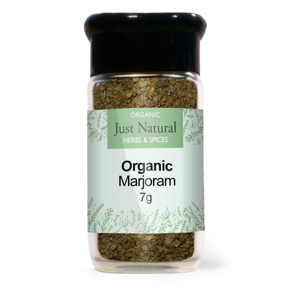 Just Natural Herbs Organic Marjoram (Glass Jar) 8g