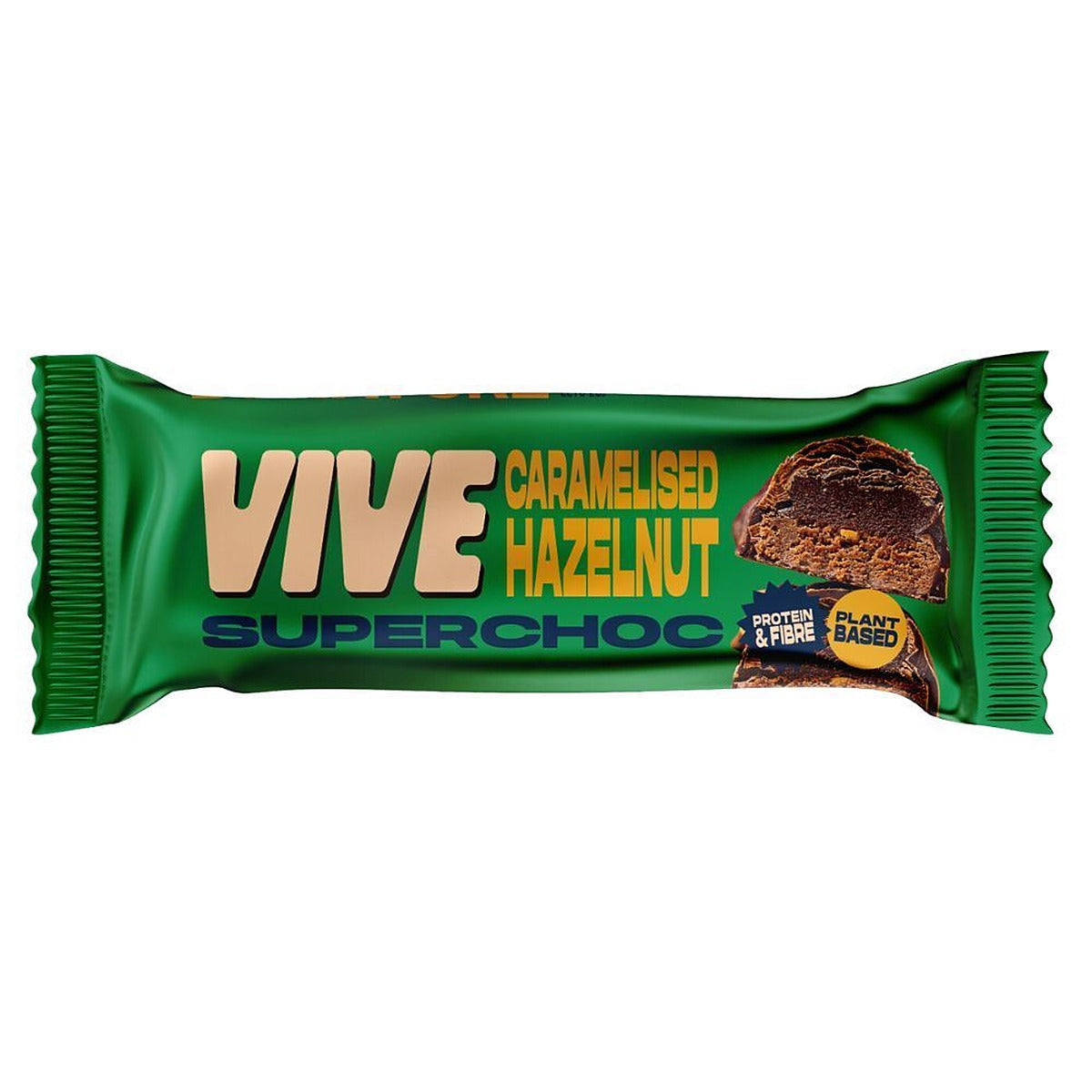 Vive Superchoc Caramelised Hazelnut- Plant Based Chocolate Bar 40g - 12 Pack