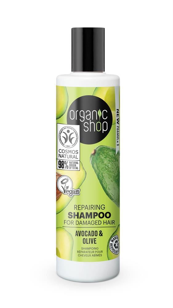 Organic Shop OS Repairing Shampoo for Damaged Hair Avocado & Olive 280ml