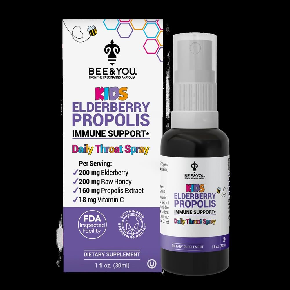 Bee and You Propolis Elderberry Honey Throat Spray for kids 30ml