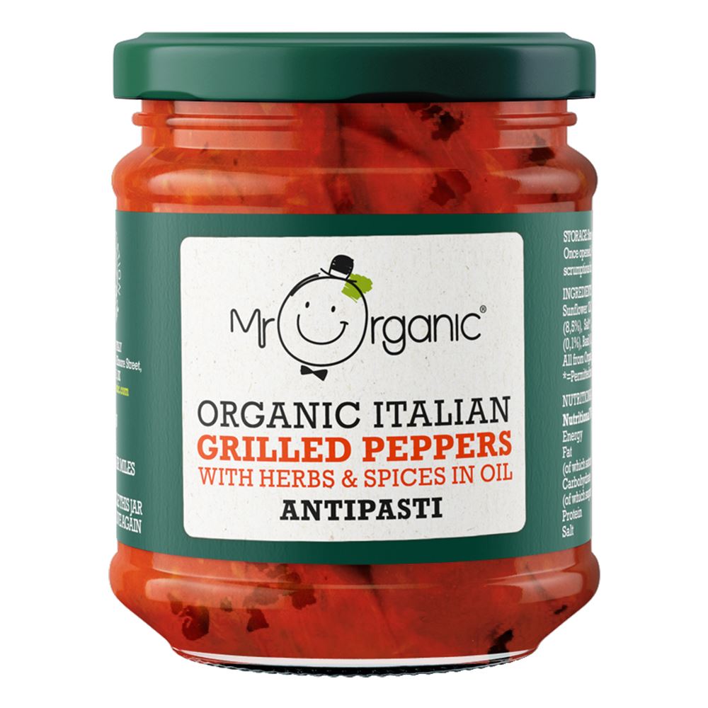 Mr Organic Grilled Peppers Antipasti 190g