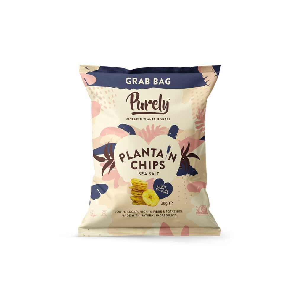 Puerly Plantain Chips - Sea Salt 28g - 10 Pack