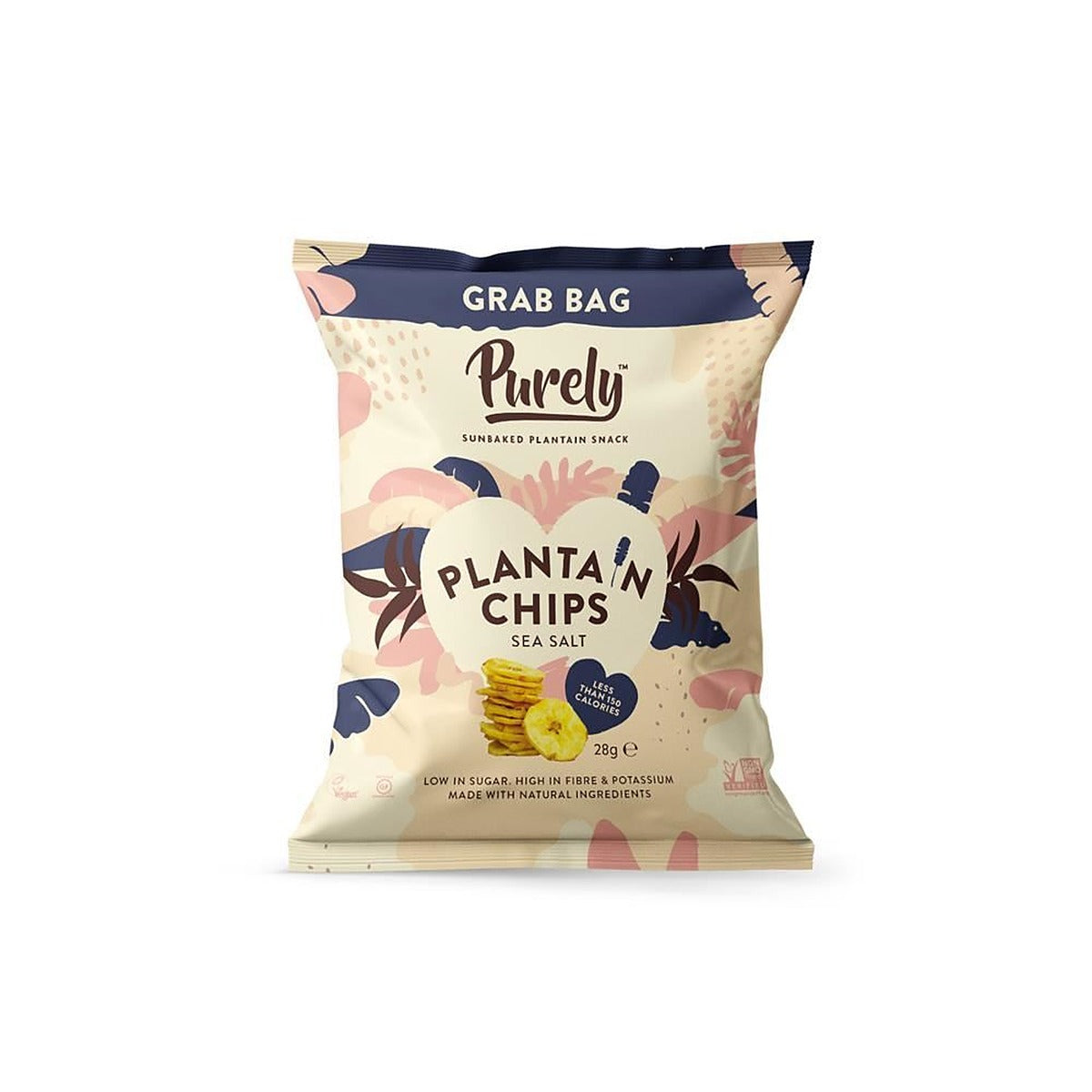 Puerly Plantain Chips - Sea Salt 28g - 10 Pack