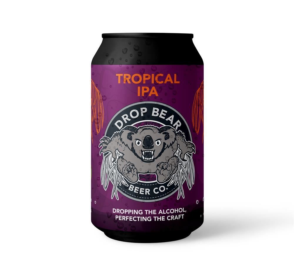 Drop Bear Beer Tropical IPA 0.5% 330ml - 6 Pack