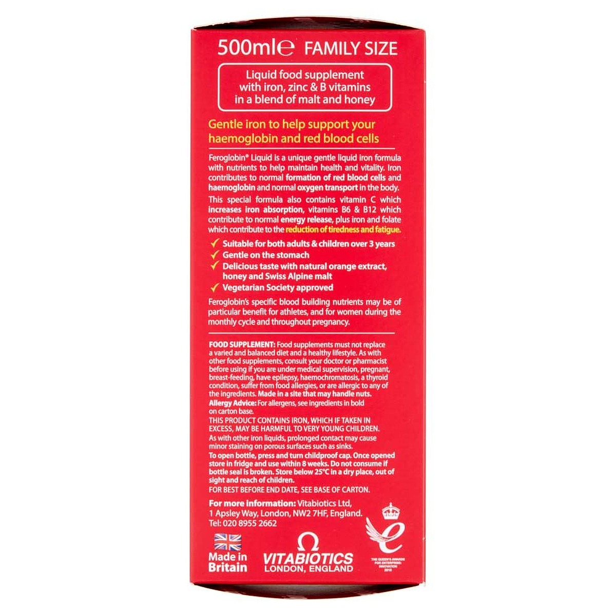 Vitabiotics Feroglobin Liquid - 500ml - image 5