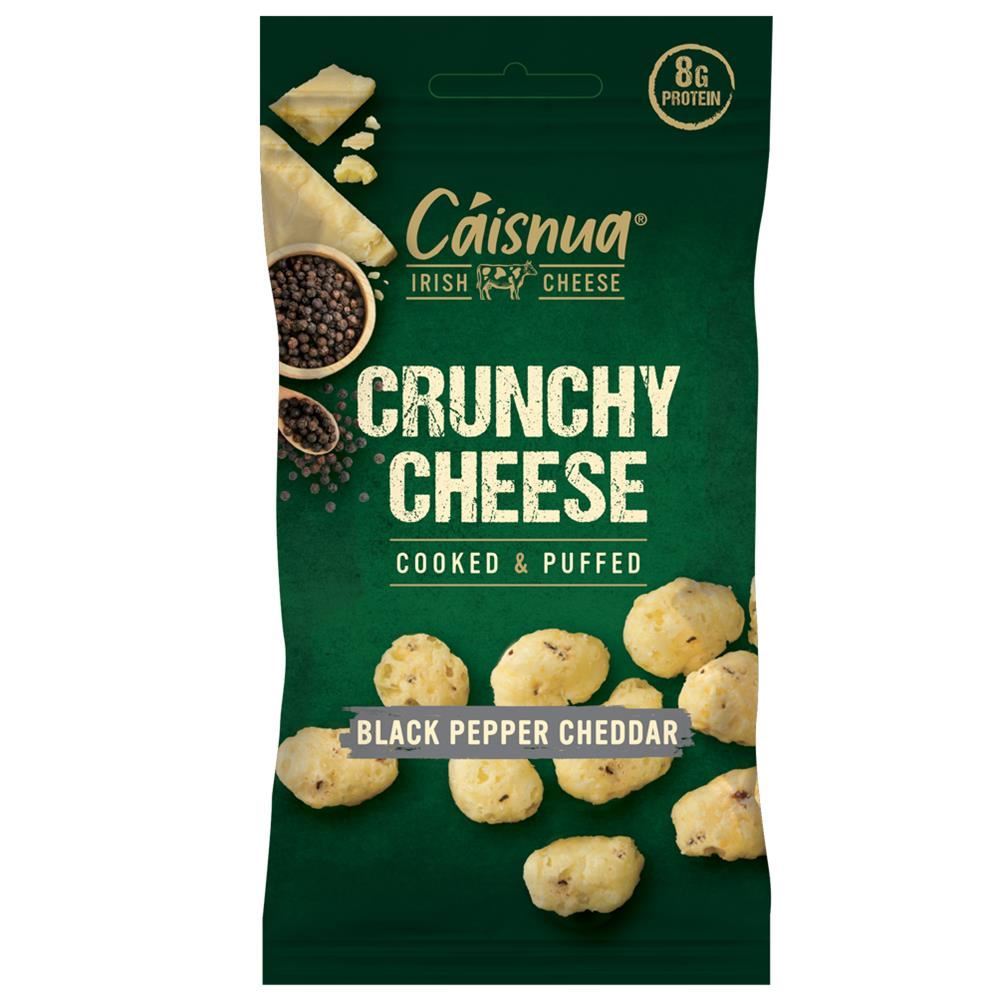 Caisnua Black Pepper Cheddar Crunchy Cheese Cooked and Puffed 20g - 10 Pack