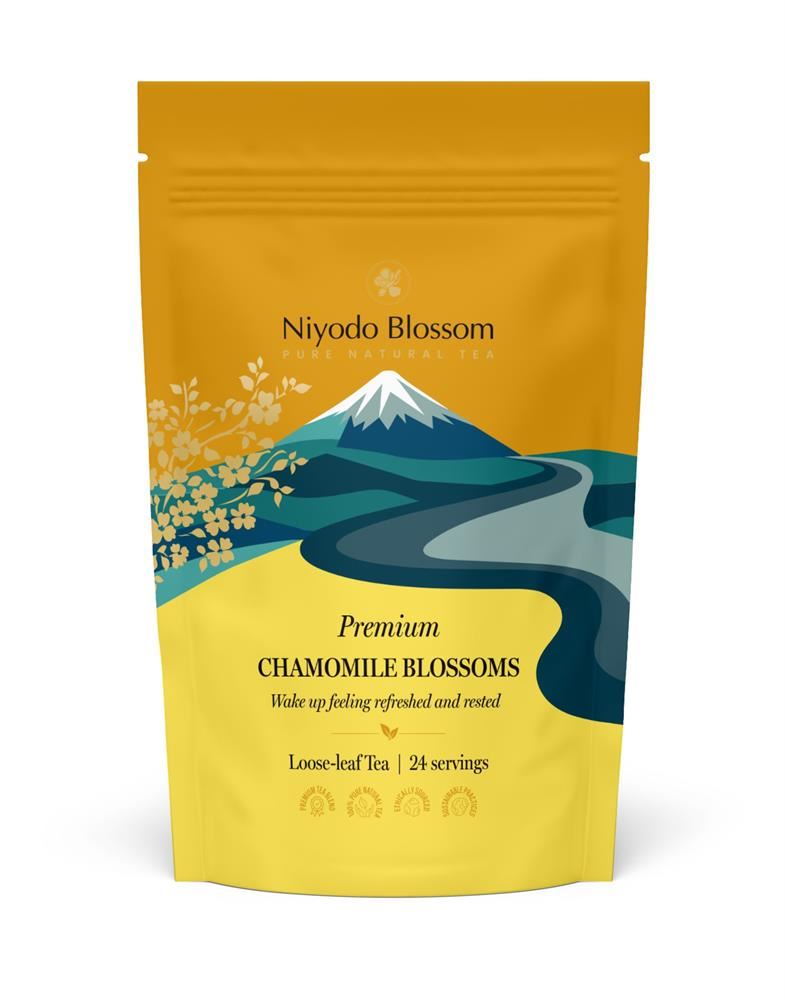 Niyodo Blossom Premium Chamomile Blossoms Tea- Loose leaf- 24 servings 50g