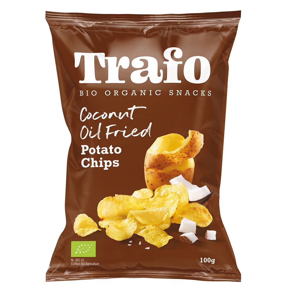 Trafo Organic Chips Fried in Coconut Oil 100g - 12 Pack