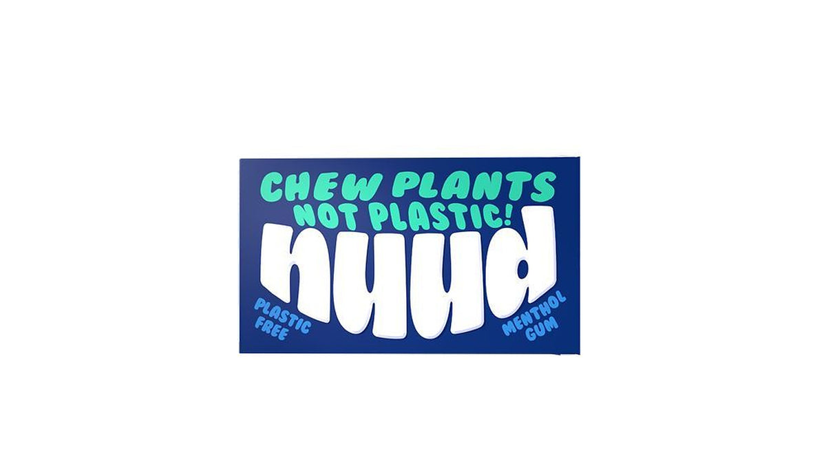 NUUD Menthol Plastic Free Sugar Free Chewing Gum 18g - 12 Pack