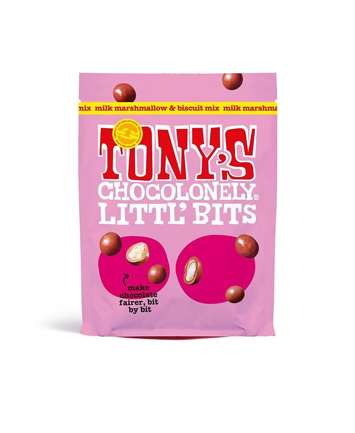 Tonys Chocolonely Tony's Choc Littl' Bits Marshmallow Biscuit 100g - 8 Pack