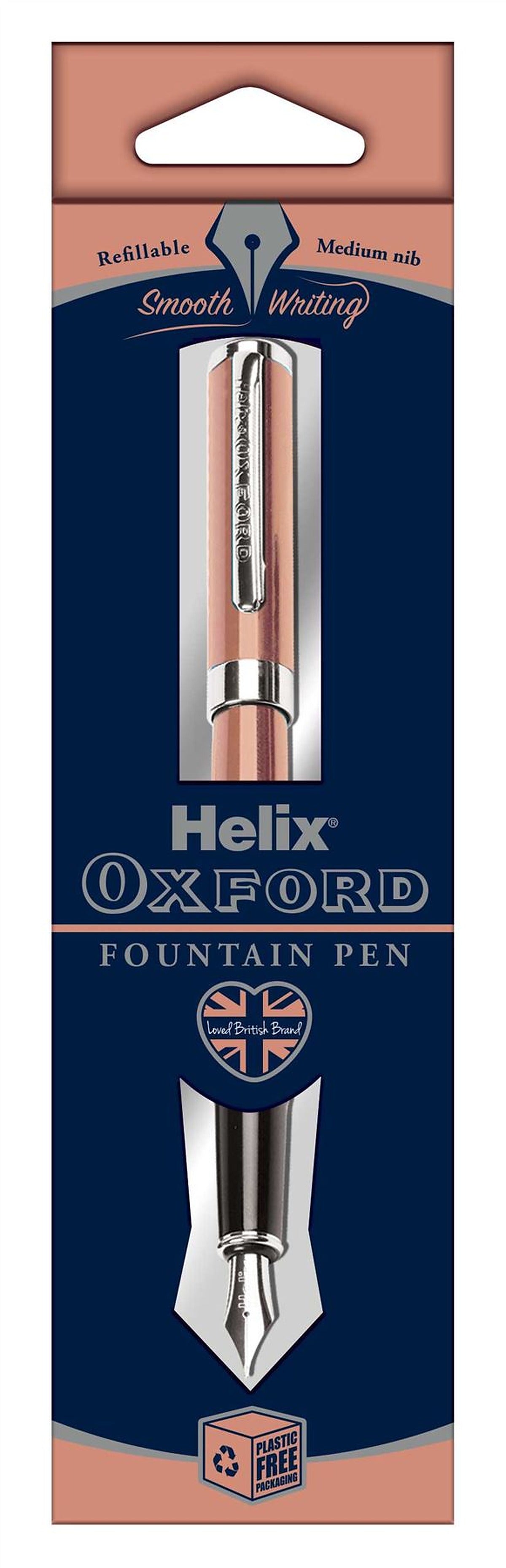 Helix Oxford Premium Fountain Pen - Rose Gold